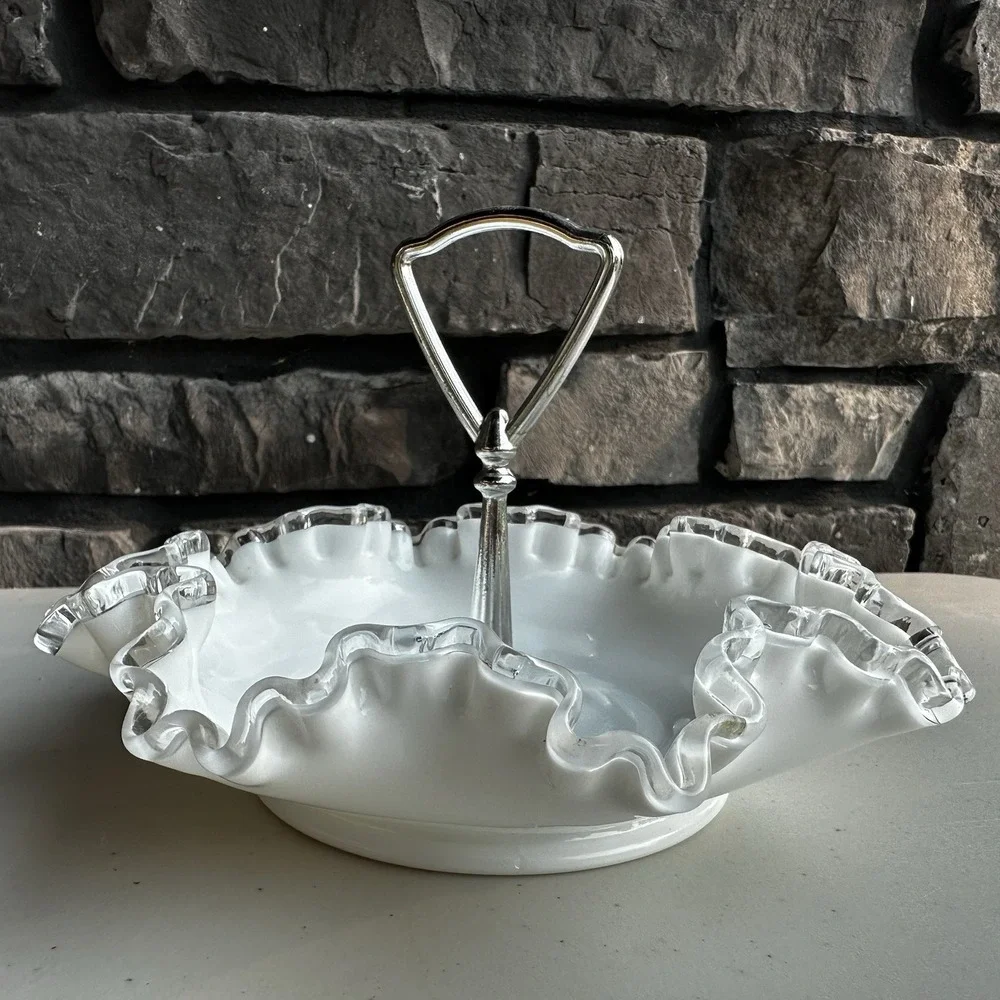 Vintage Fenton Silver Crest 8